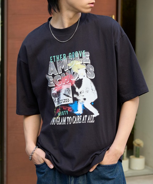 MONO-MART（モノマート） tシャツ 半袖 ヴィンテージライクデザイン
