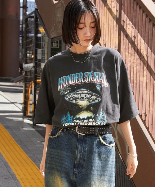 MONO-MART（モノマート） tシャツ ヴィンテージライクデザイン