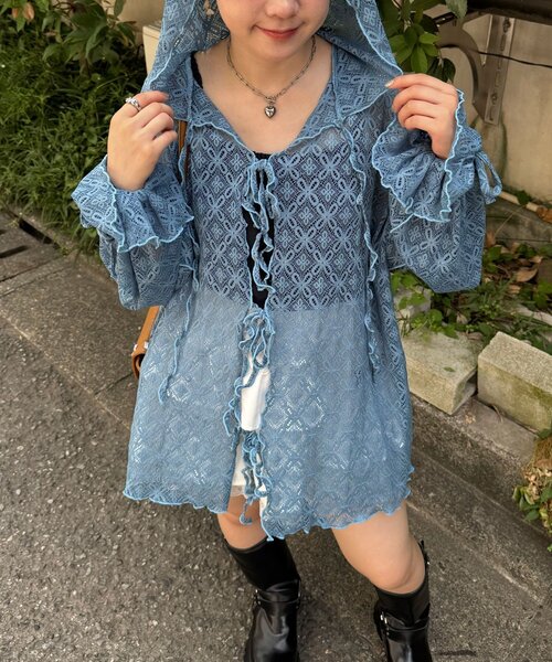 CIAOPANIC レースメローフーディートップス レースメローフーディートップス（Tシャツ/カットソー