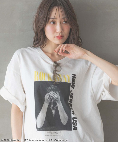 GLOBAL WORK tシャツ LIFE PICTURE COLLECTION＊プリントT半袖