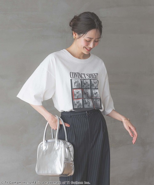 GLOBAL WORK tシャツ LIFE PICTURE COLLECTION＊プリントT半袖