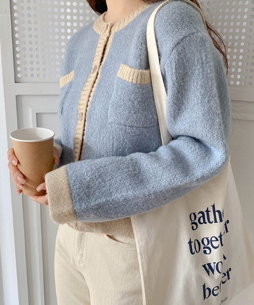 「SONA」 ニットカーディガン FREE ブラック レディース_画像6