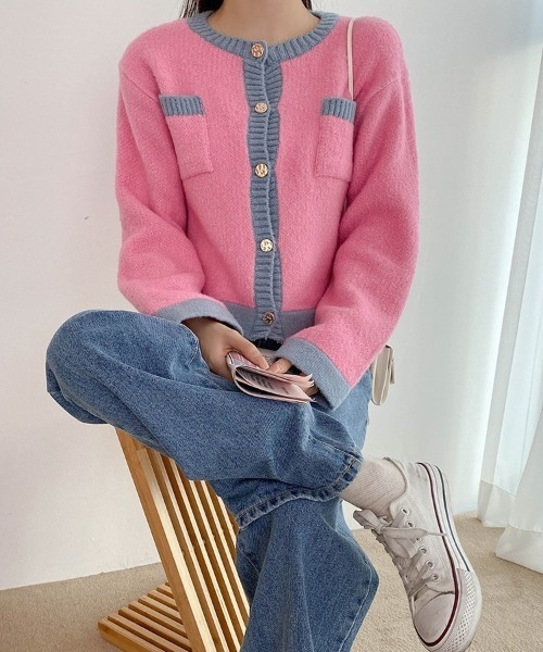 「SONA」 ニットカーディガン FREE ブラック レディース_画像8