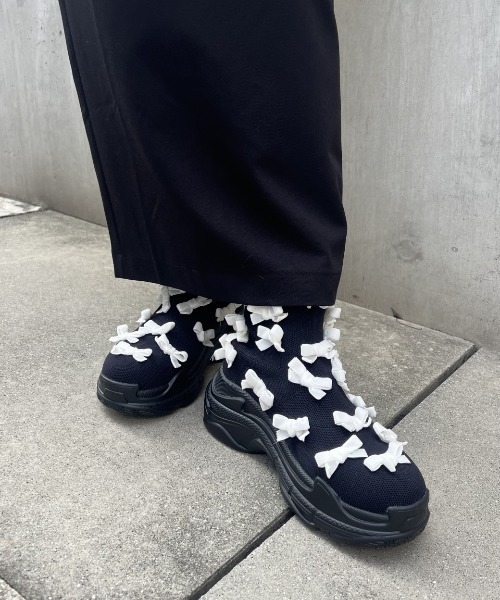 HONEY MI ブーツ ribbon knit socks boots レディース