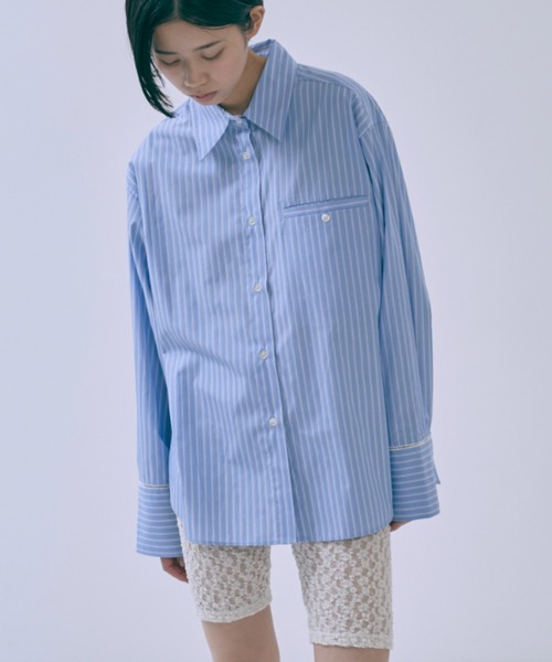 EN NEUME ブラウス シャツ Stripe Over Shirts レディース : ZOZOTOWN