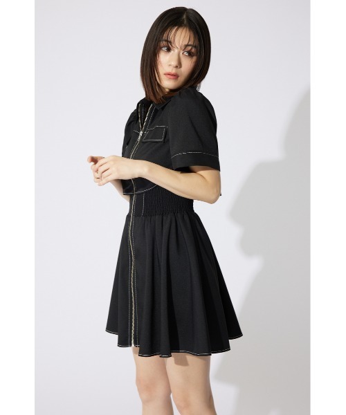 rienda ワンピース バストフレアミニワンピース 秋服 : ZOZOTOWN