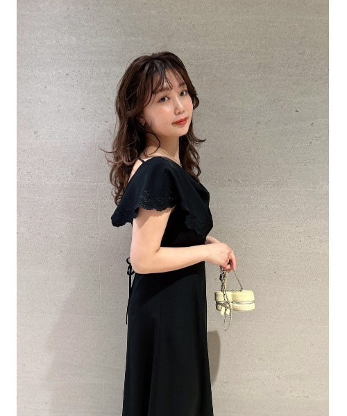 LILY BROWN エンブロイダリードレープドレス LILY BROWN｜エンブロイダリードレープドレス | Rakuten Fashion