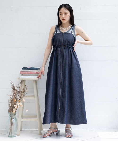 RAGEBLUE（レイジブルー） ワンピース フロントジップ/デニムキャミ