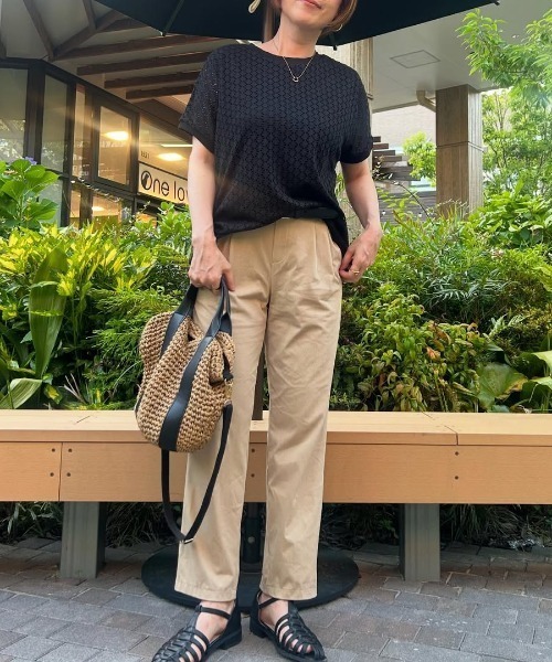 tシャツ M2345 アイレットプルオーバー レディース ikka tシャツ アイレットレースプルオーバー レディース