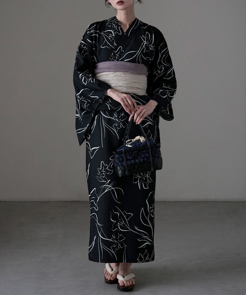 asaka 浴衣 浴衣セット レディース 綿仕立て 着付けのいらない