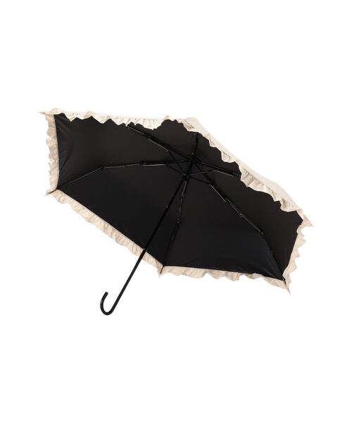 傘 「遮光率・UVカット率100％生地使用」クラシックフリル 折りたたみ傘 50cm ベージュ　日傘 雨傘 晴雨兼用 レディース | Francfranc | 03