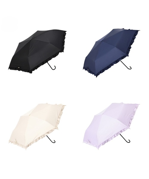 傘 「遮光率・UVカット率100％生地使用」クラシックフリル 折りたたみ傘 50cm ベージュ　日傘 雨傘 晴雨兼用 レディース | Francfranc | 10