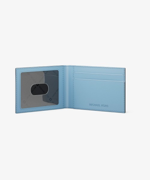 MICHAEL KORS トライフフォールド フラップウォレット レザー ブルー MICHAEL KORS（マイケルコース） 財布 MK FACET トライフォールド