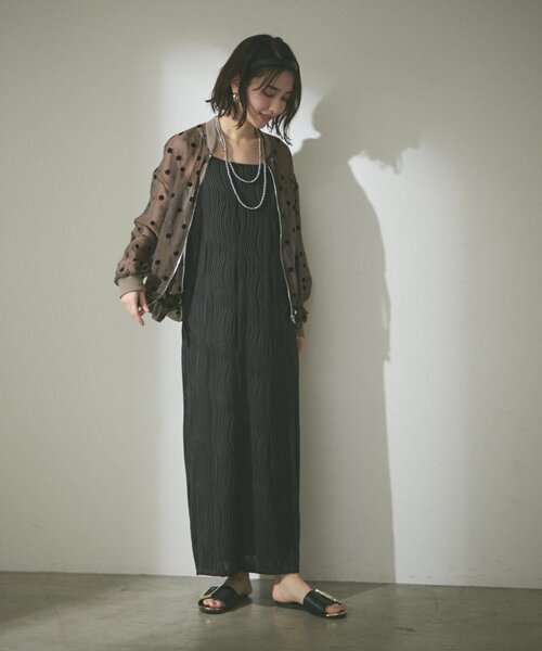 &ellecy フロッキーブルゾン Remind me and forever ブルゾン アウター シアーフロッキー