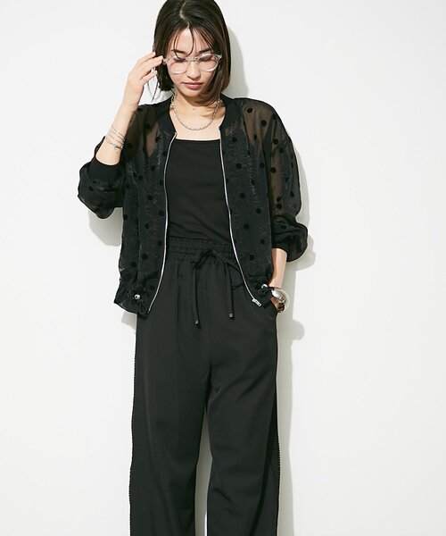 &ellecy フロッキーブルゾン 新品未使用】黒柳徹子さん着用 and ellecy 猫フロッキーブルゾン