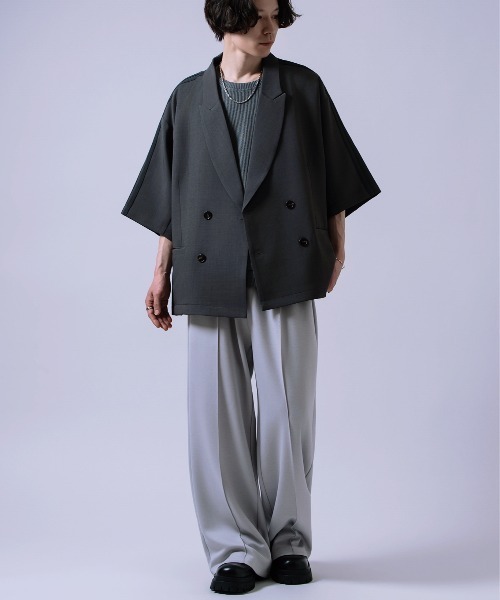 ワイドパンツ スラックス ピンタック メンズ レディース : ZOZOTOWN