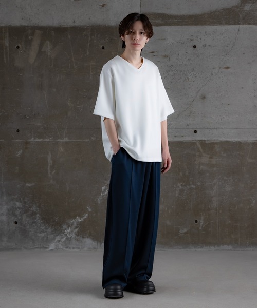 ワイドパンツ スラックス ピンタック メンズ レディース : ZOZOTOWN