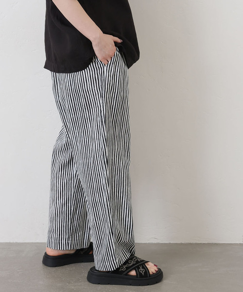入荷now 安全 JOURNAL STANDARD イージーパンツ CLストライプ パンツ LUXE パンツ
