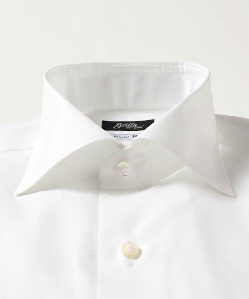 シャツ CARLO RIVA コットン ワイドカラーシャツ メンズの画像