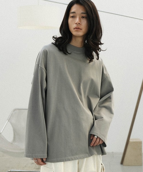 「WYM LIDNM」 長袖Tシャツ M グレー メンズ