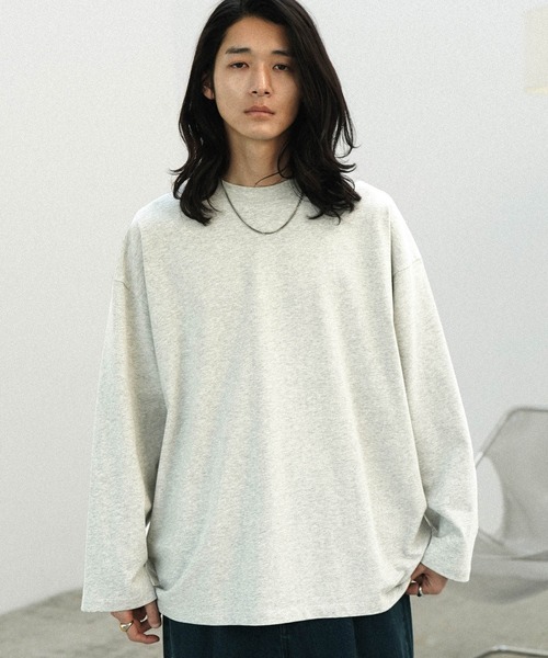 「WYM LIDNM」 長袖Tシャツ M グレー メンズ