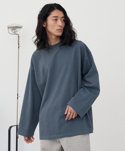 「WYM LIDNM」 長袖Tシャツ M グレー メンズ