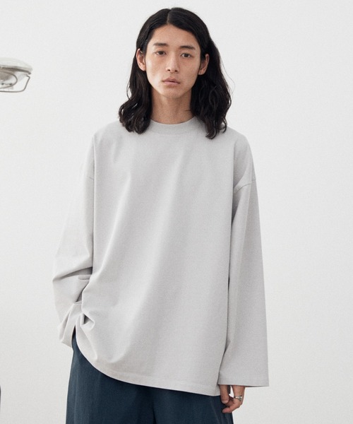 「WYM LIDNM」 長袖Tシャツ M グレー メンズ