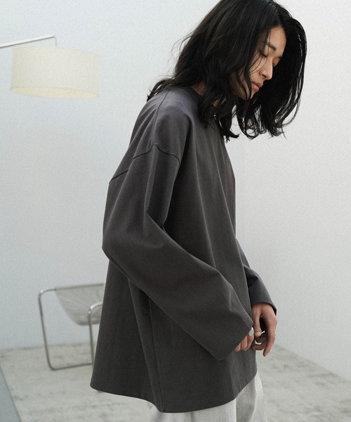 「WYM LIDNM」 長袖Tシャツ M グレー メンズ
