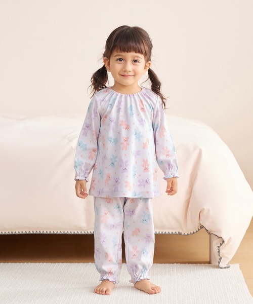 Combi mini パジャマ のびのび腹巻付き毛玉ができにくいスムース