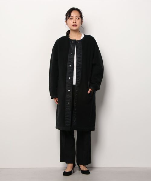 BEAUTY＆YOUTH UNITED ARROWS ノーカラーコート M ブラック レディース