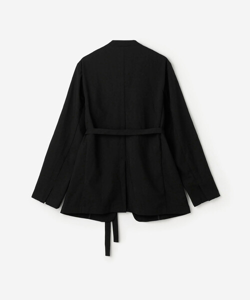 美品 Bshop eunoia ユノイア ブルゾン ジャケット 黒 Bshop 「Bshop」 「eunoia」ノーカラージャケット ONE ブラック