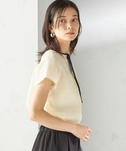 SHIPS for women / シップスウィメン 〈手洗い可能〉ウェーブ プリーツ 前後 2WAY ブラウス 手洗い可能〉ウェーブ プリーツ 前後 2WAY ブラウス（シャツ
