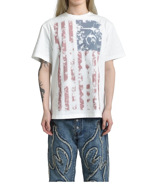Thug Club★Old Glory T-shirt 半袖 Tシャツ ブラック メンズ Thug Club (サグ クラブ) - AMBUSH OLD GLORY T-SHIRT Tシャツ