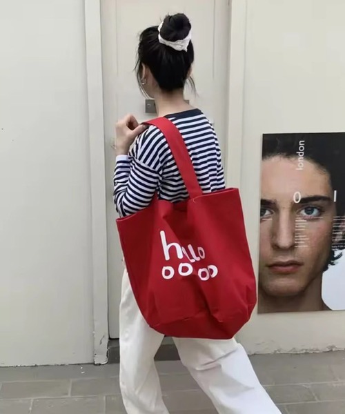Port（ポート） トートバッグ 「 」 hello カラー ビッグ トートバッグ
