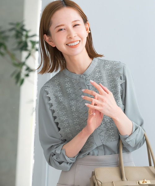 「URBAN RESEARCH ROSSO WOMEN」 長袖ブラウス FREE ミント レディース