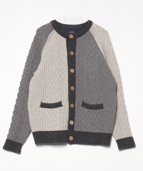 BEAMS（ビームス） ニットカーディガン LARGE グレー メンズ