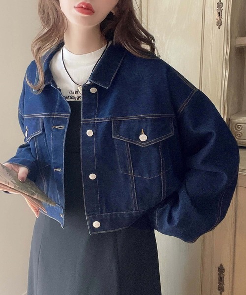 ファージャケット レディースデニムジャケット インディゴ M'S GRACY - エムズグレイシー レディース デニムジャケット