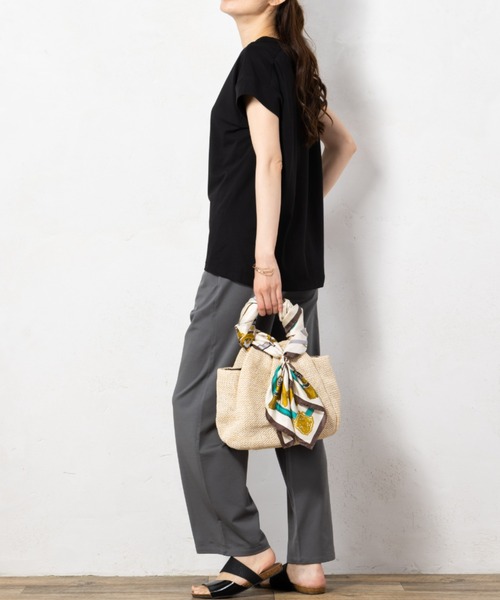 「aunt lily」 「zelal」半袖カットソー L ブルー レディース