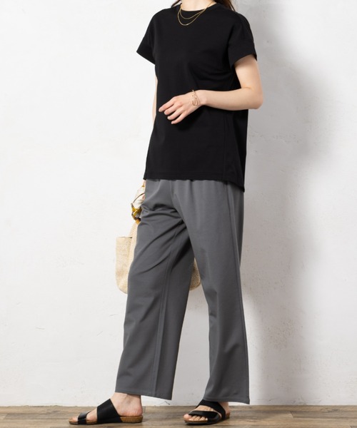 「aunt lily」 「zelal」半袖カットソー L ブルー レディース