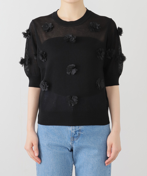 ニット セーター TORRAZZO DONNAケーブル×布帛トップス レディース 楽天市場】torrazzo donna（セーター｜ニット・セーター