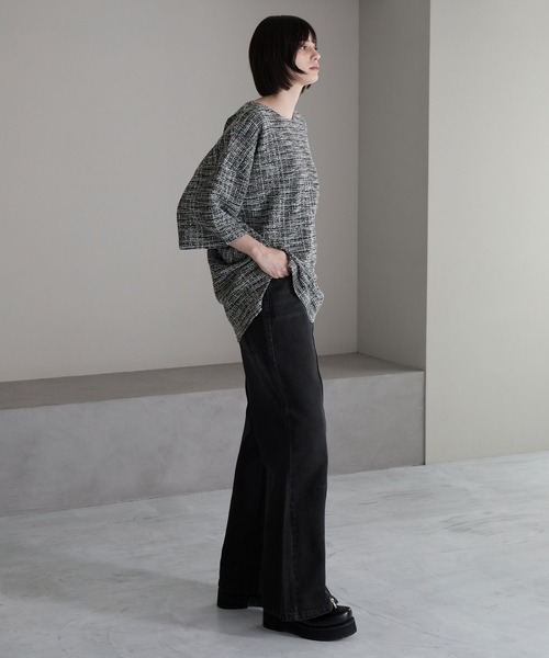 「cussil」 加工ブーツカットデニムパンツ X-SMALL ブルー メンズ