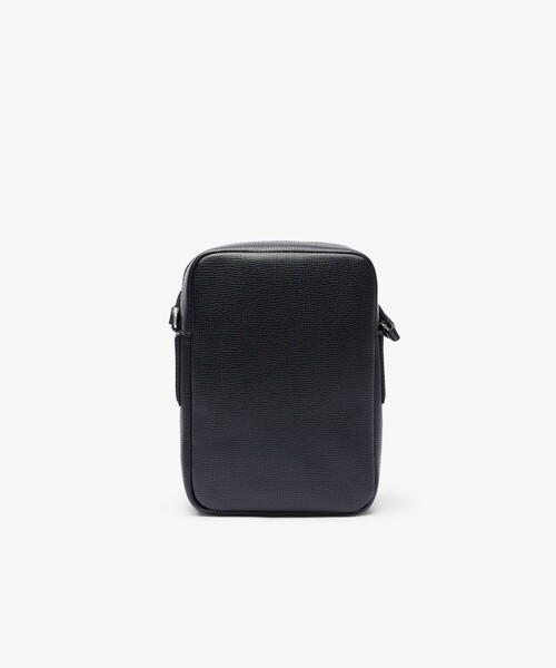 Fran♡ LACOSTE ラコステ ウェストバッグ 本革 黒 LACOSTE（ラコステ） ウエストポーチ 「LACOSTE」SLIM VERTICAL CAMERA