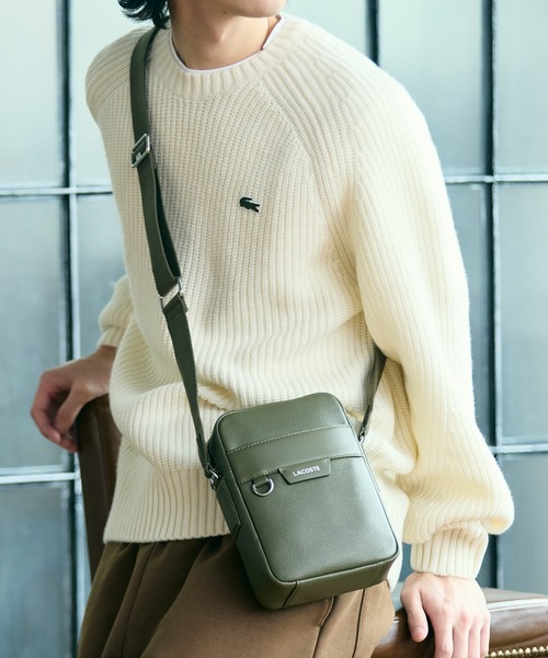 ラコステのバック LACOSTE（ラコステ） ショルダーバッグ オシアン レザーサッチェル