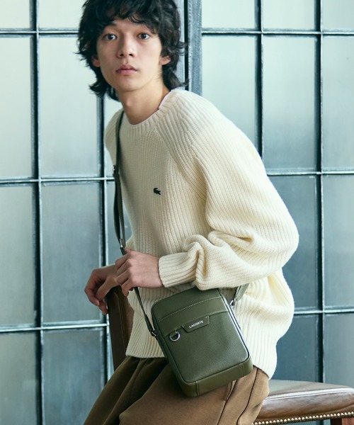 LACOSTE（ラコステ） ショルダーバッグ オシアン レザーサッチェル