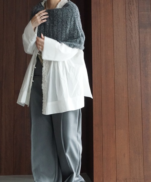 chuclla（チュクラ） ニット セーター フロントジップ ニットケープ