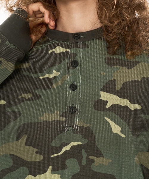 WISH FOR EVER tシャツ ASSORT DRAW CODE HENRY NECK THERMAL