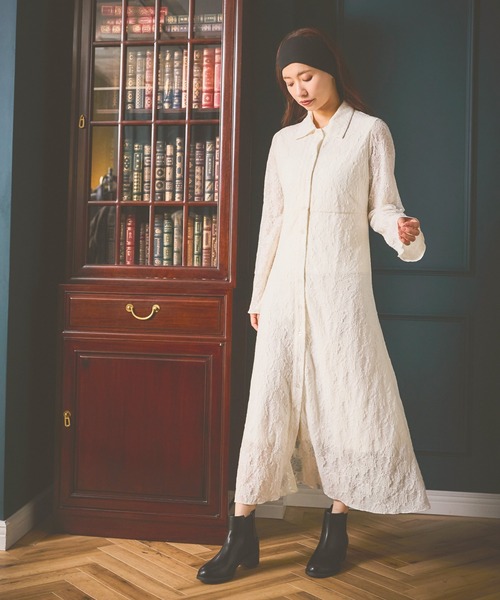 mysty woman（ミスティウーマン） ワンピース フラワージャガード