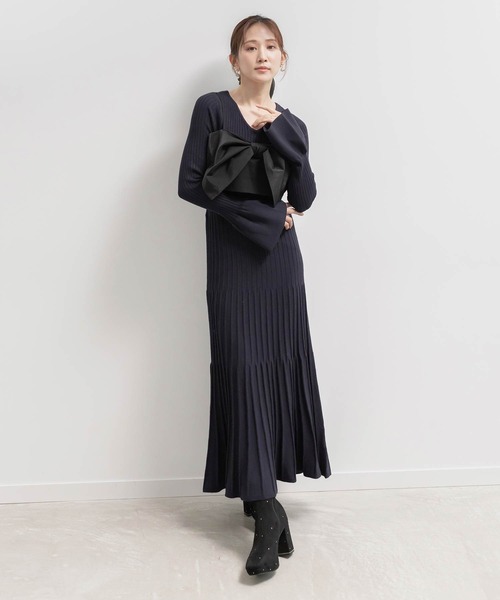 RANDA（ランダ） ワンピース マルチウェイリボンビスチェセットニット