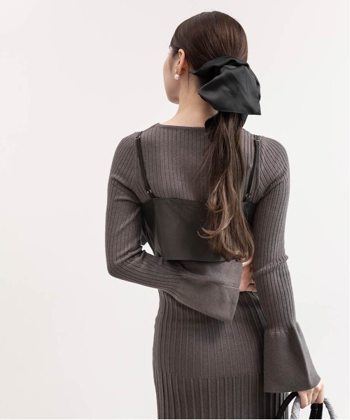 RANDA（ランダ） ワンピース マルチウェイリボンビスチェセットニット