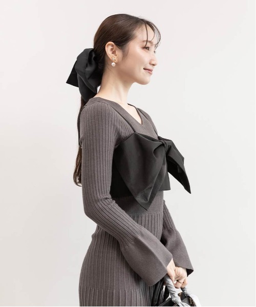 RANDA（ランダ） ワンピース マルチウェイリボンビスチェセットニット